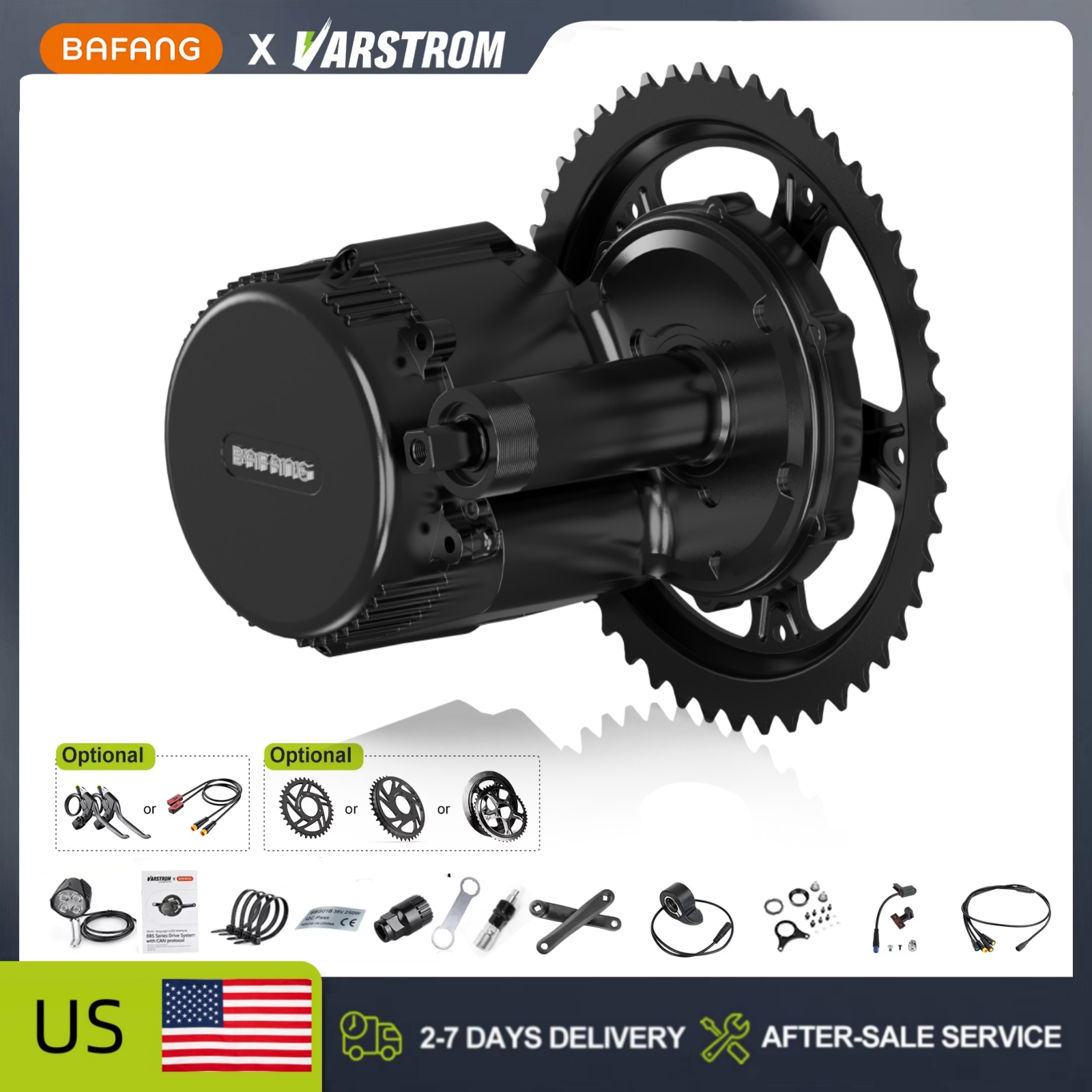 BAFANG 48V 500W 750W Mid Drive - Side Hung Mid Drive Motor Kit recension och pris